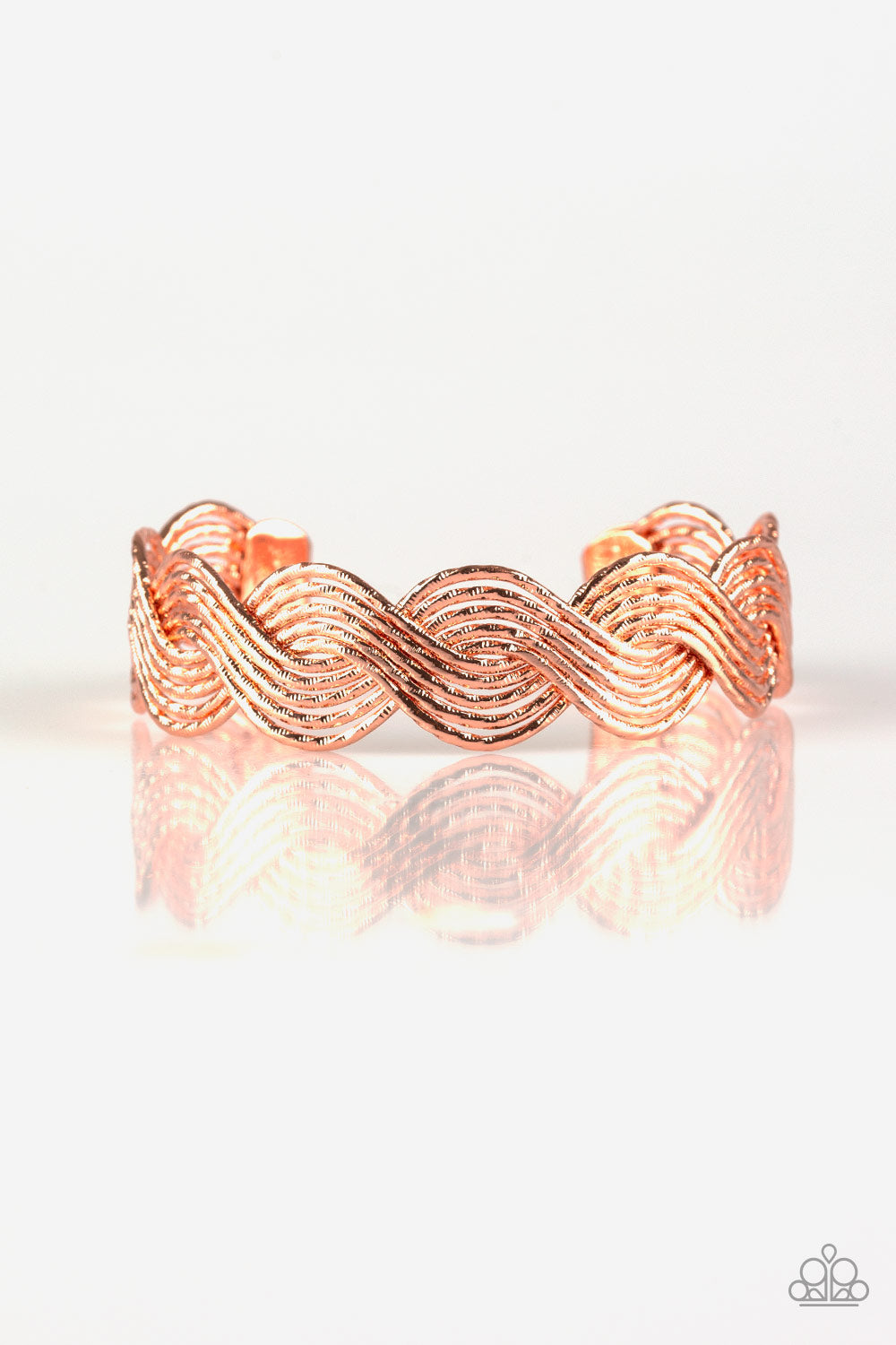 Braided Brilliance - Copper Bracelet - Paparazzi Accessories