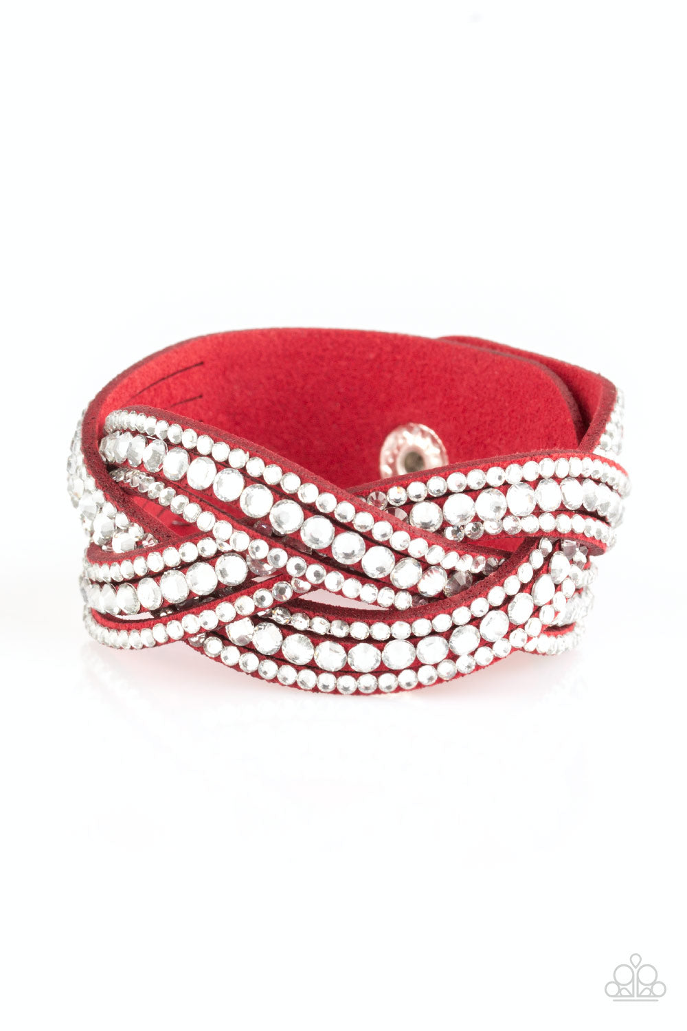 Bring On The Bling - Red Bracelet - Paparazzi Accessories