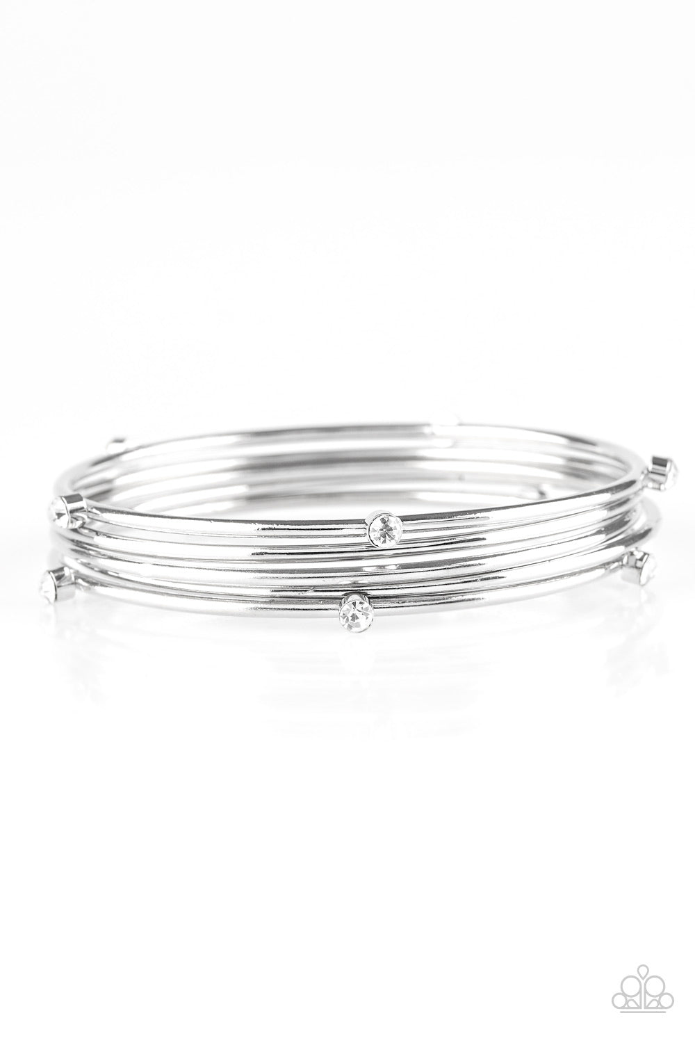 Delicate Decadence - White Bracelet - Paparazzi Accessories