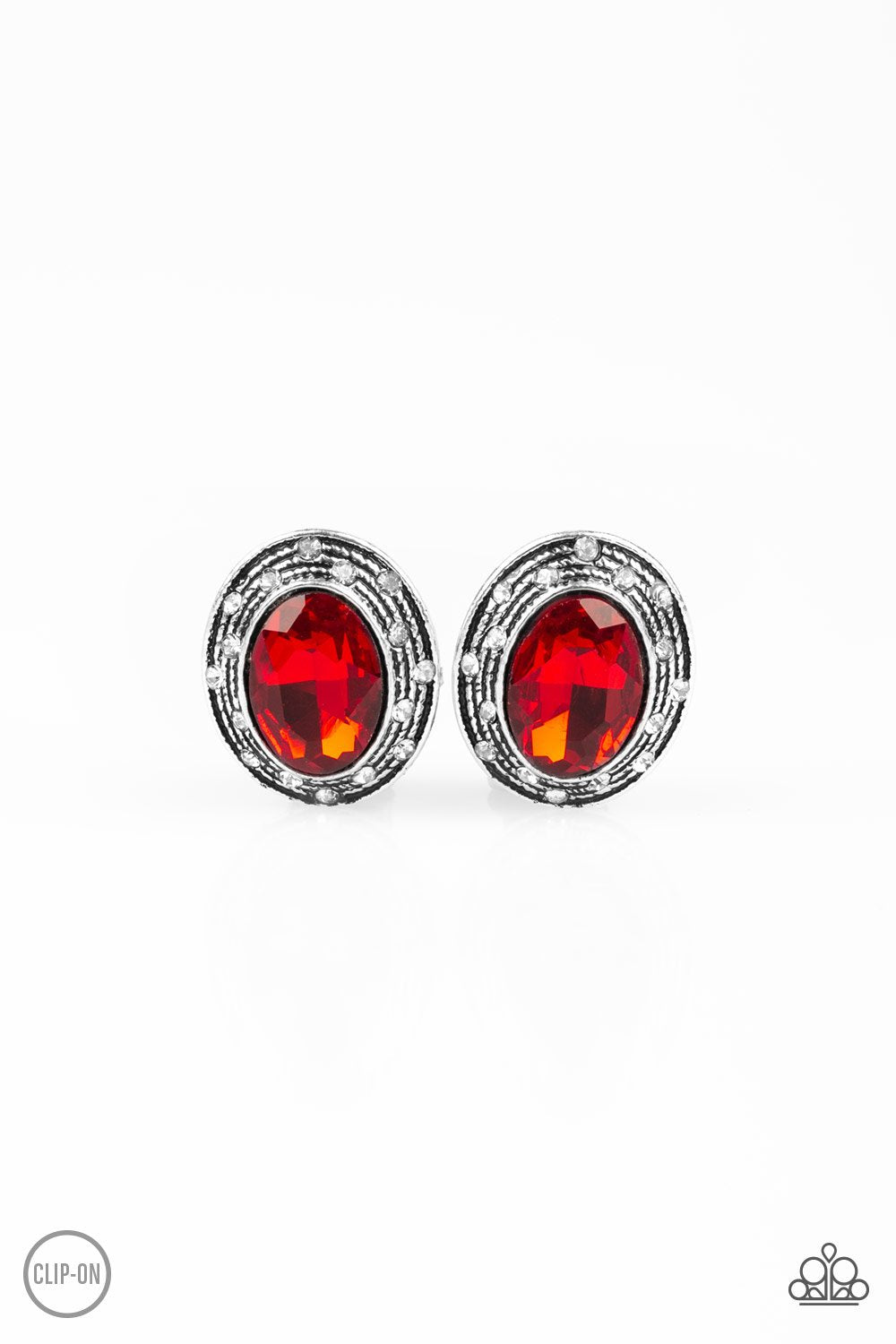 East Side Etiquette - Red - Clip-on - Paparazzi Accessories