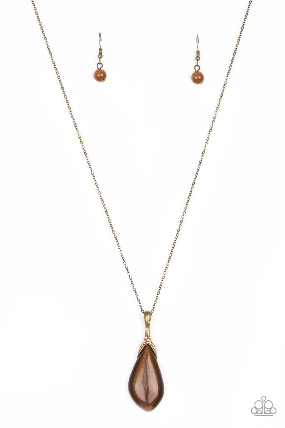 Friends In GLOW Places - Brass - Brown - Paparazzi Accessories