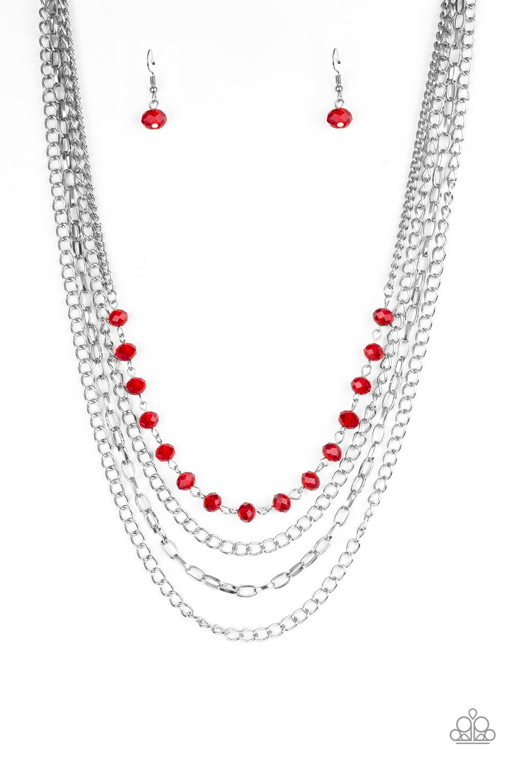 Extravagant Elegance - Red - Paparazzi Accessories