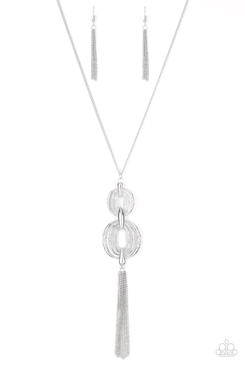Timelessly Tasseled - Silver - Paparazzi Accessories