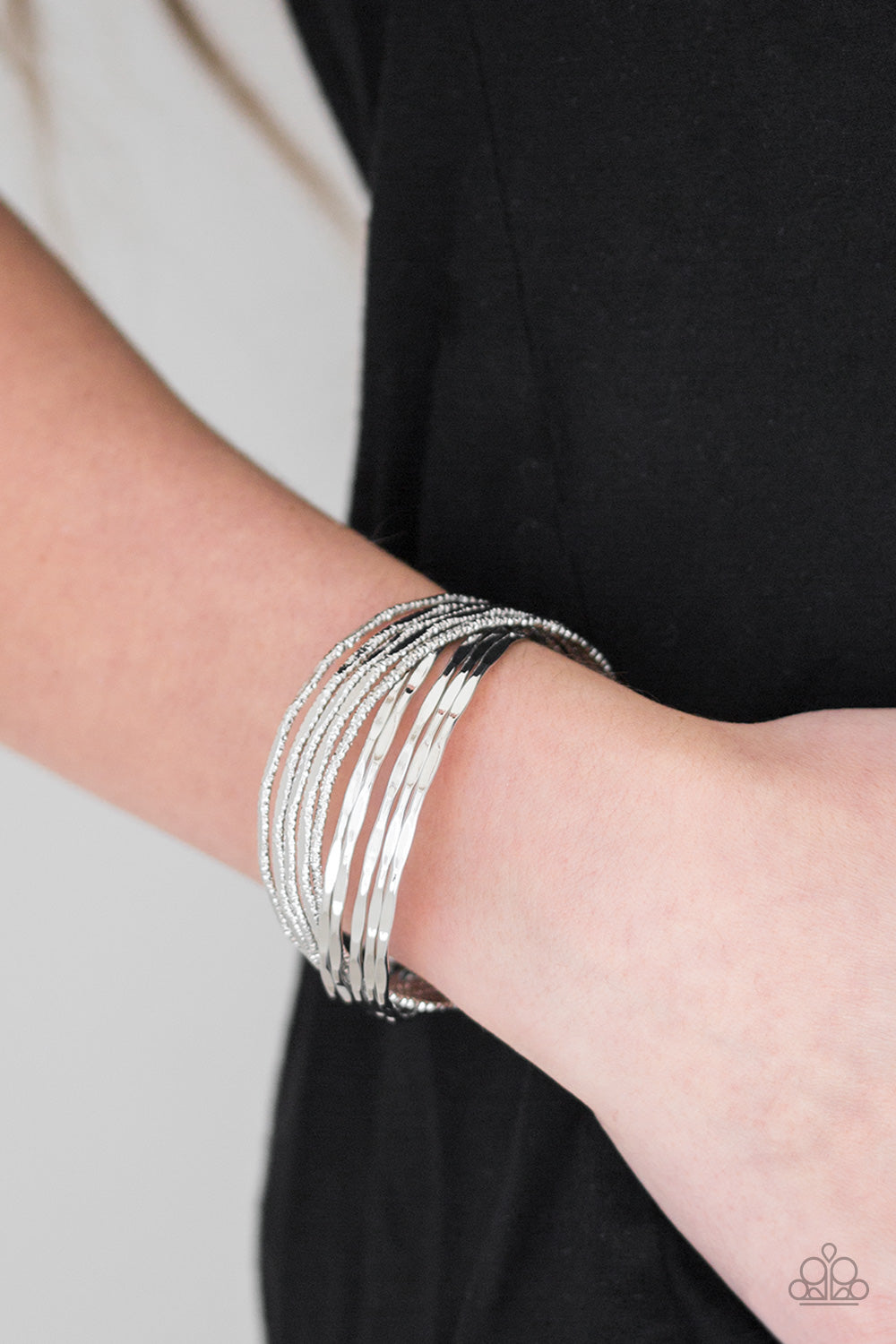 See A Pattern? - Silver Bracelet - Paparazzi Accessories