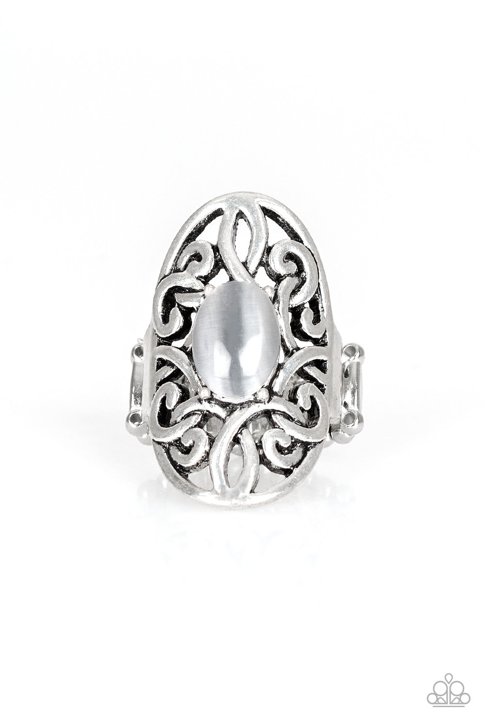 GLEAM Big - Silver - Paparazzi Accessories