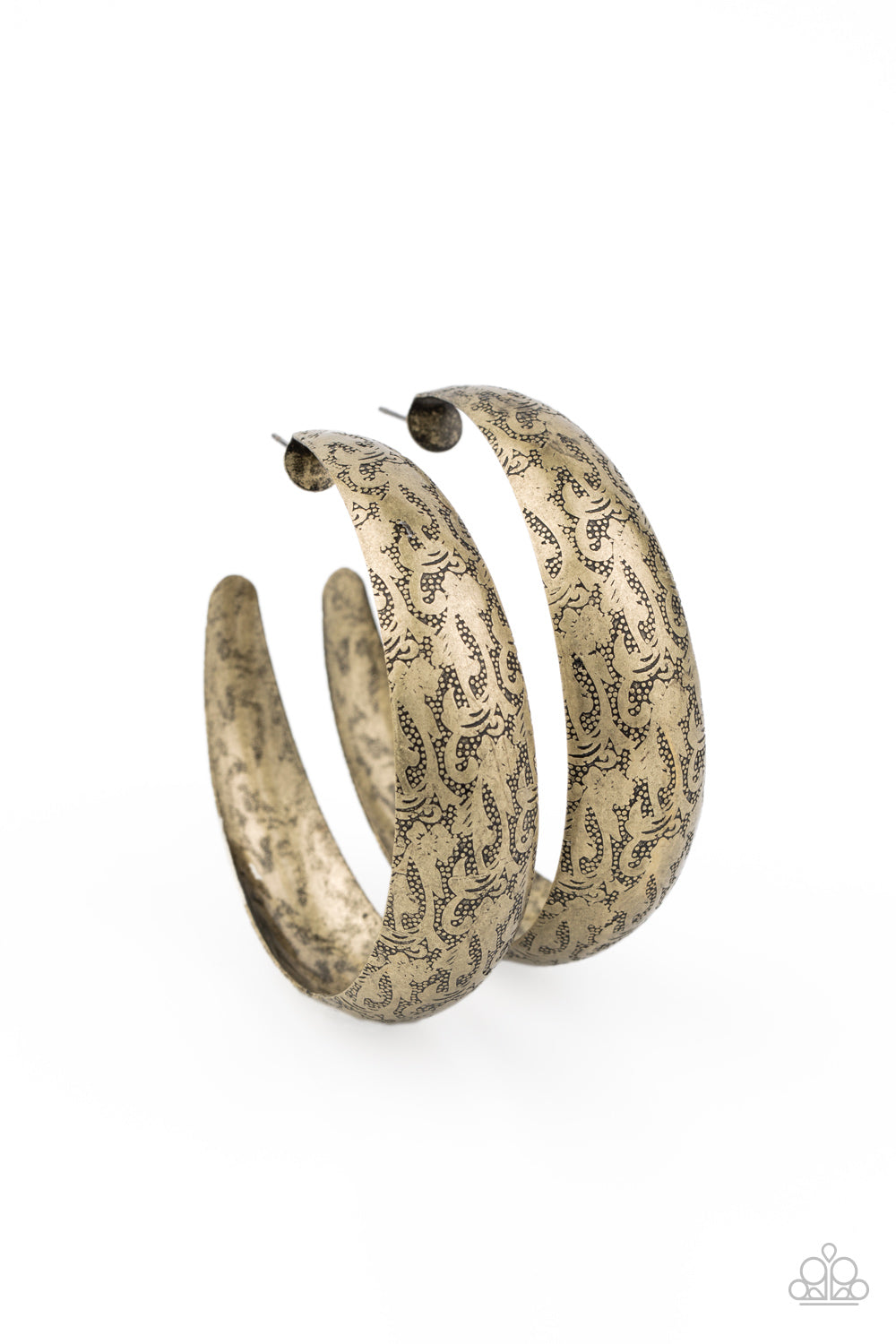 Sahara Sandstorm - Brass Earrings - Paparazzi Accessories