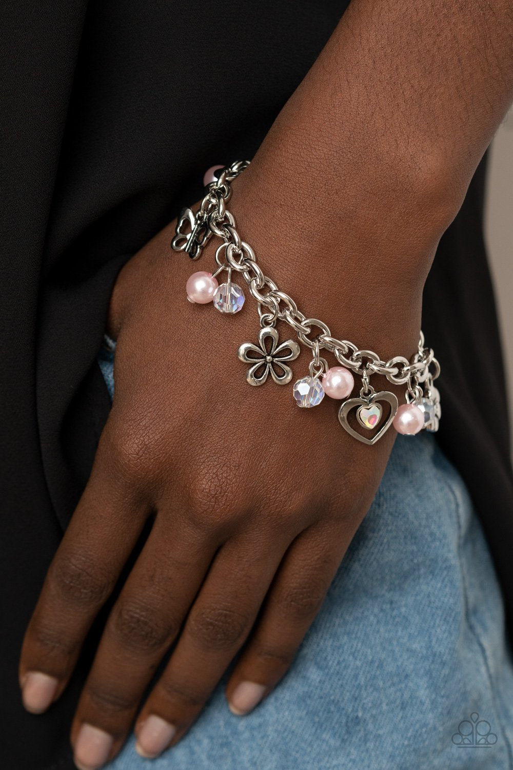 Retreat Into Romance - Pink Bracelet - Paparazzi Accessories