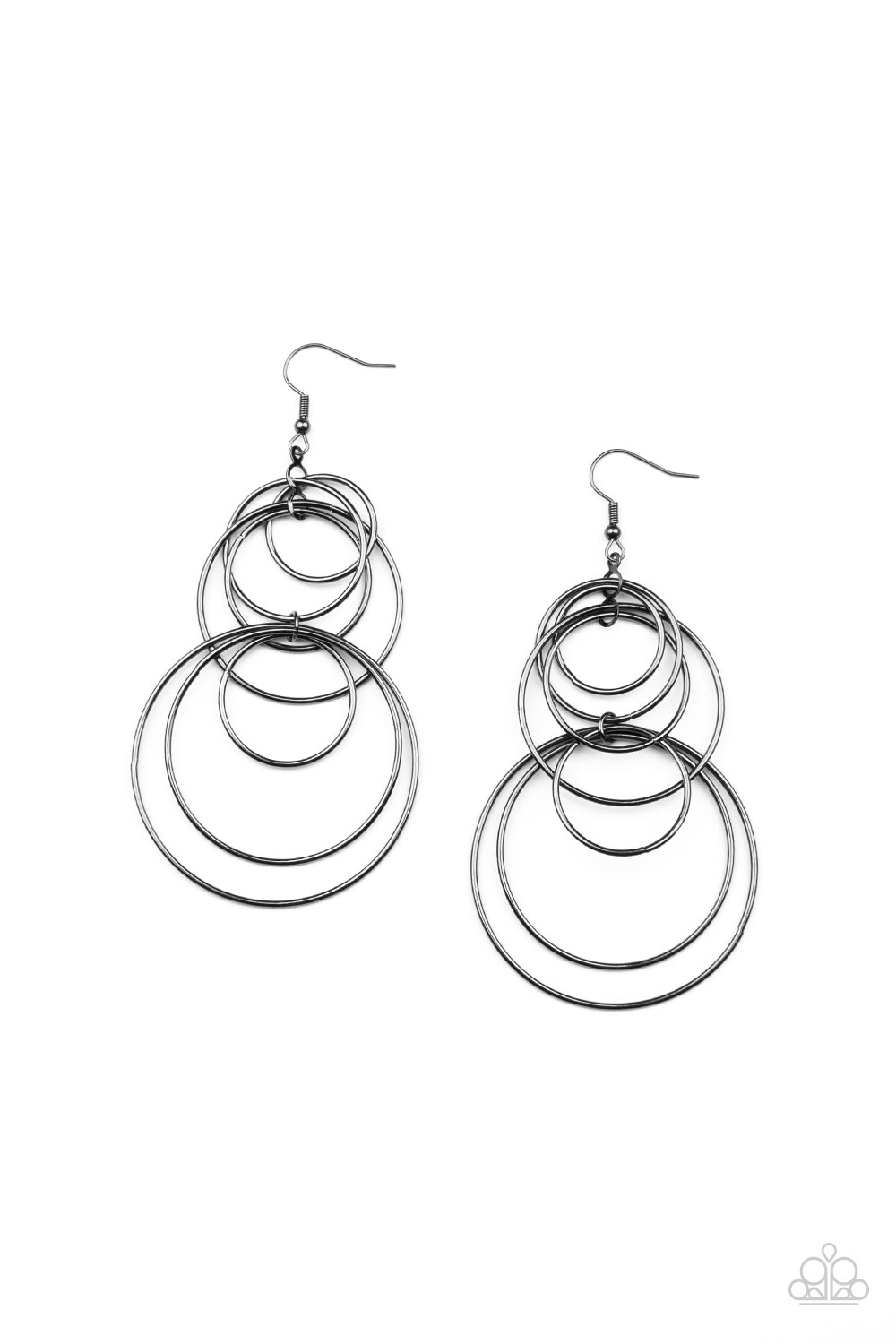 I Feel Dizzy - Black Earrings - Paparazzi Accessories