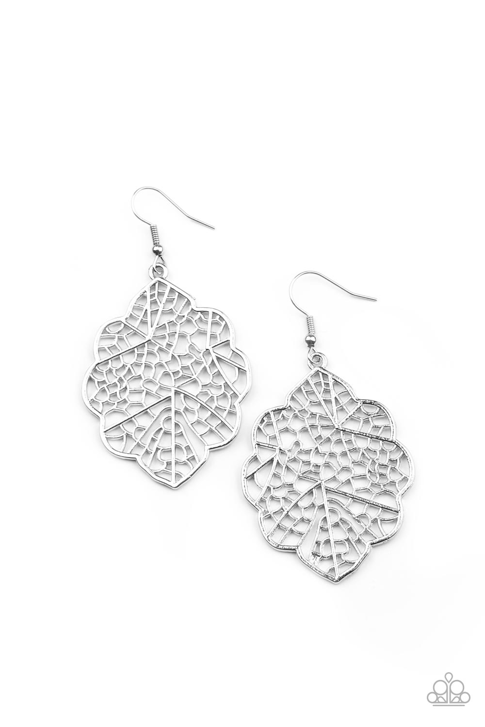 Meadow Mosaic - Silver Earrings - Paparazzi Accessories