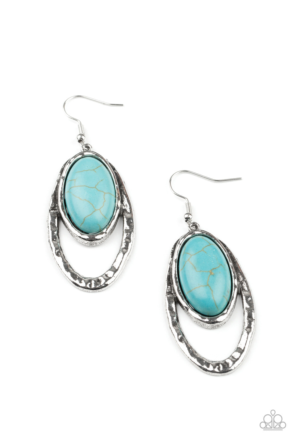 Pasture Paradise - Blue Earrings - Paparazzi Accessories