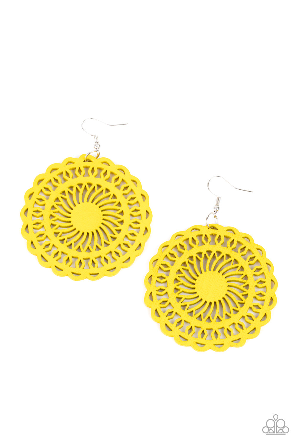 Island Sun - Yellow Earrings - Paparazzi Accessories