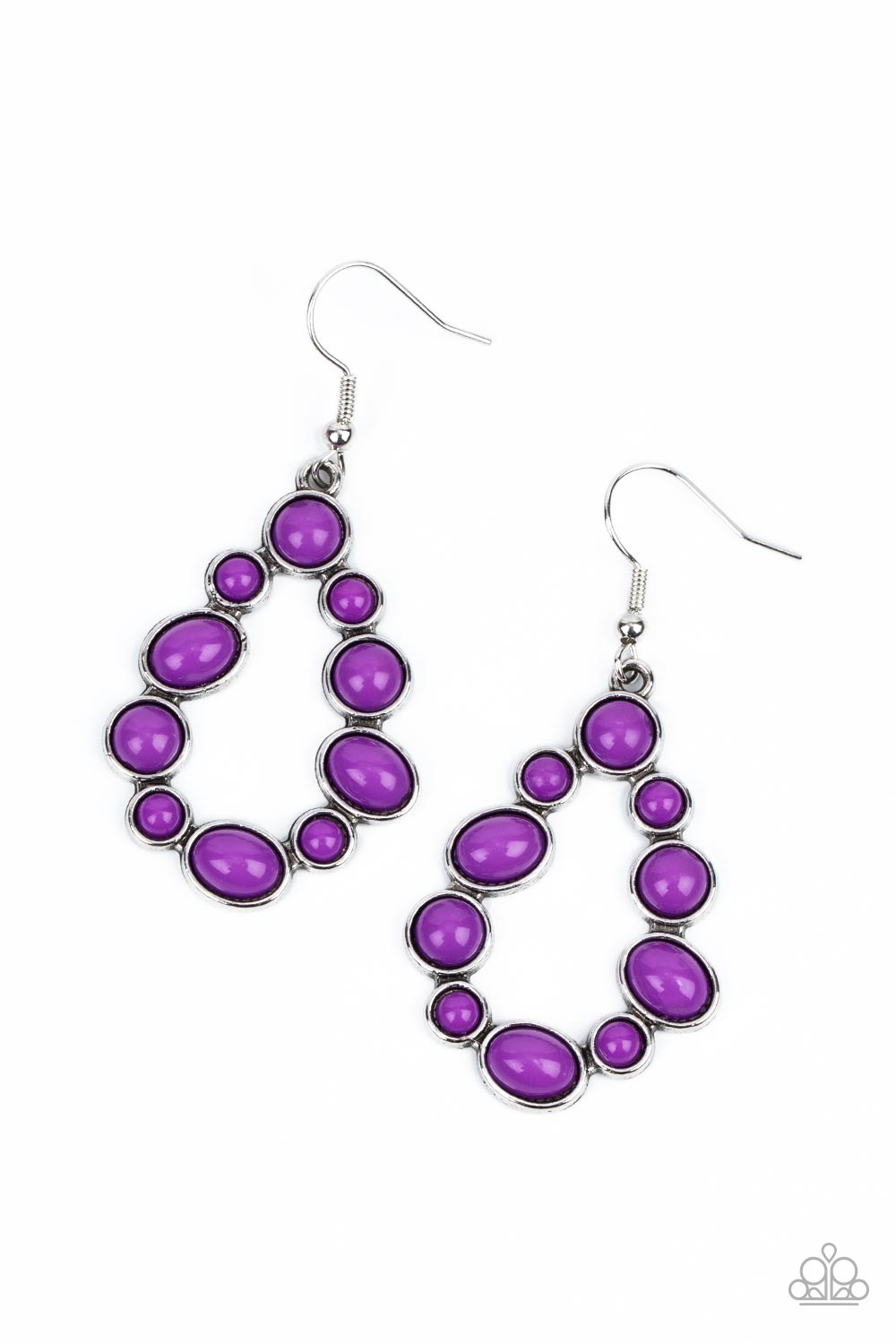 POP-ular Party - Purple Earrings - Paparazzi Accessories