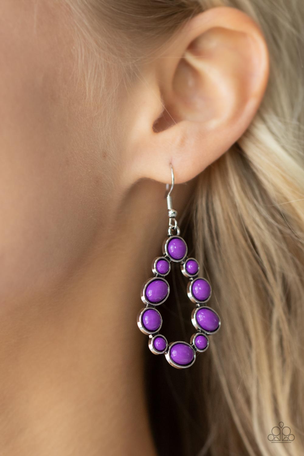 POP-ular Party - Purple Earrings - Paparazzi Accessories