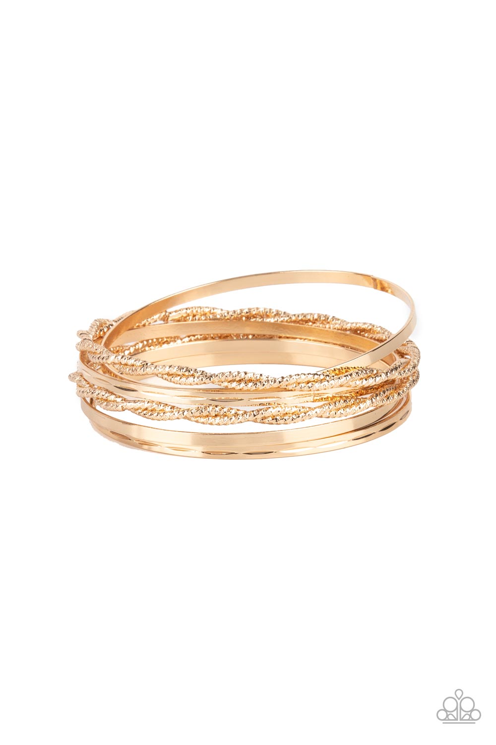 Sensational Shimmer - Gold Bracelet - Paparazzi Accessories