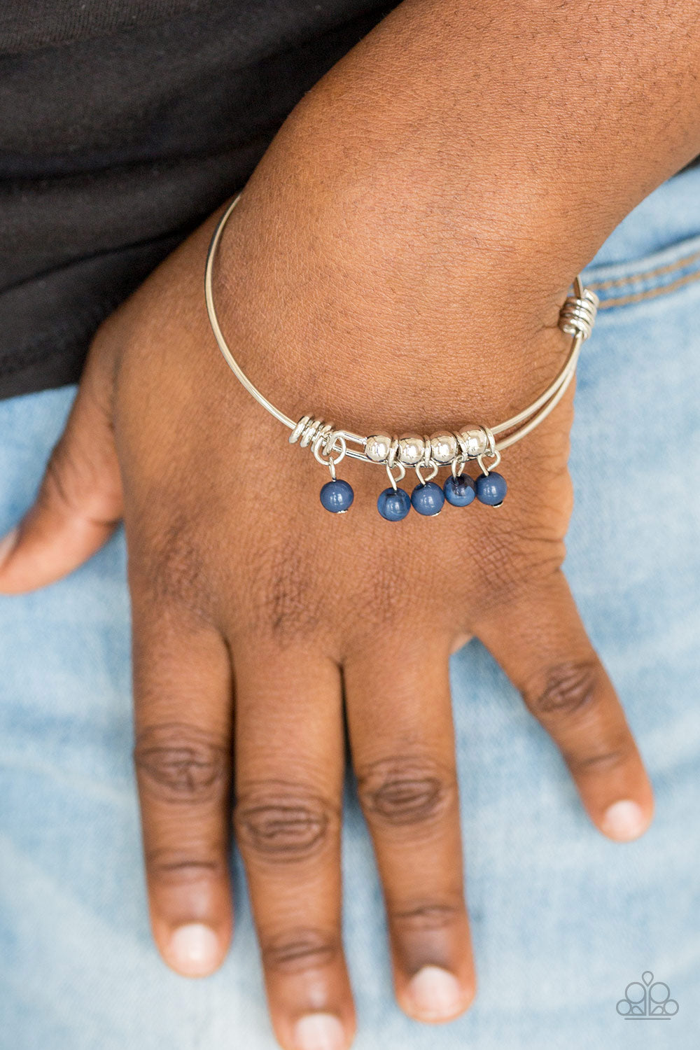 All Roads Lead to Roam Blue Silver Bracelet - Paparazzi Accessories