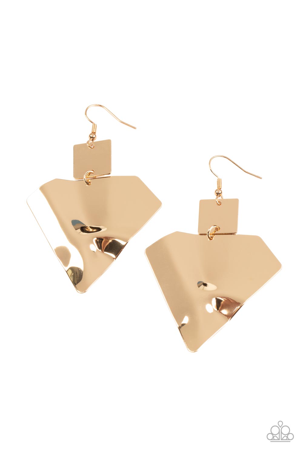 Deceivingly Deco - Gold Earrings - Paparazzi Accessories