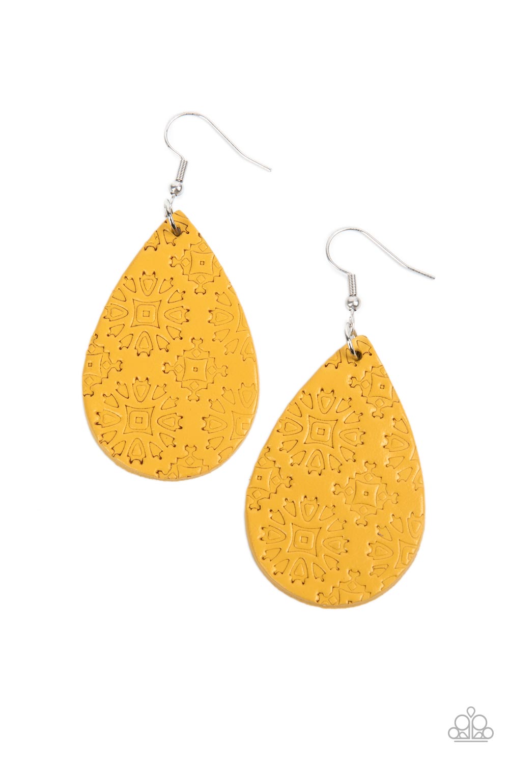 Stylishly Subtropical - Yellow Earrings - Paparazzi Accessories