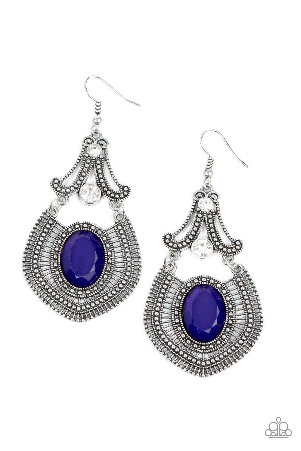Panama Palace - Blue Earrings - Paparazzi Accessories