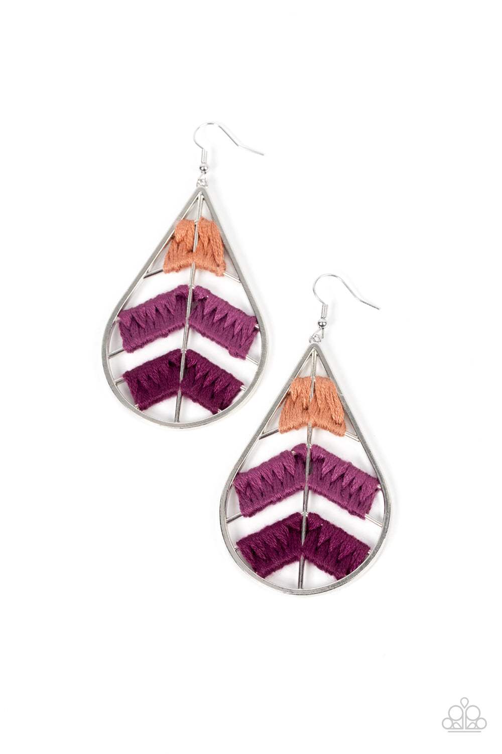 Nice Threads - Purple Earrings - Paparazzi Accessories