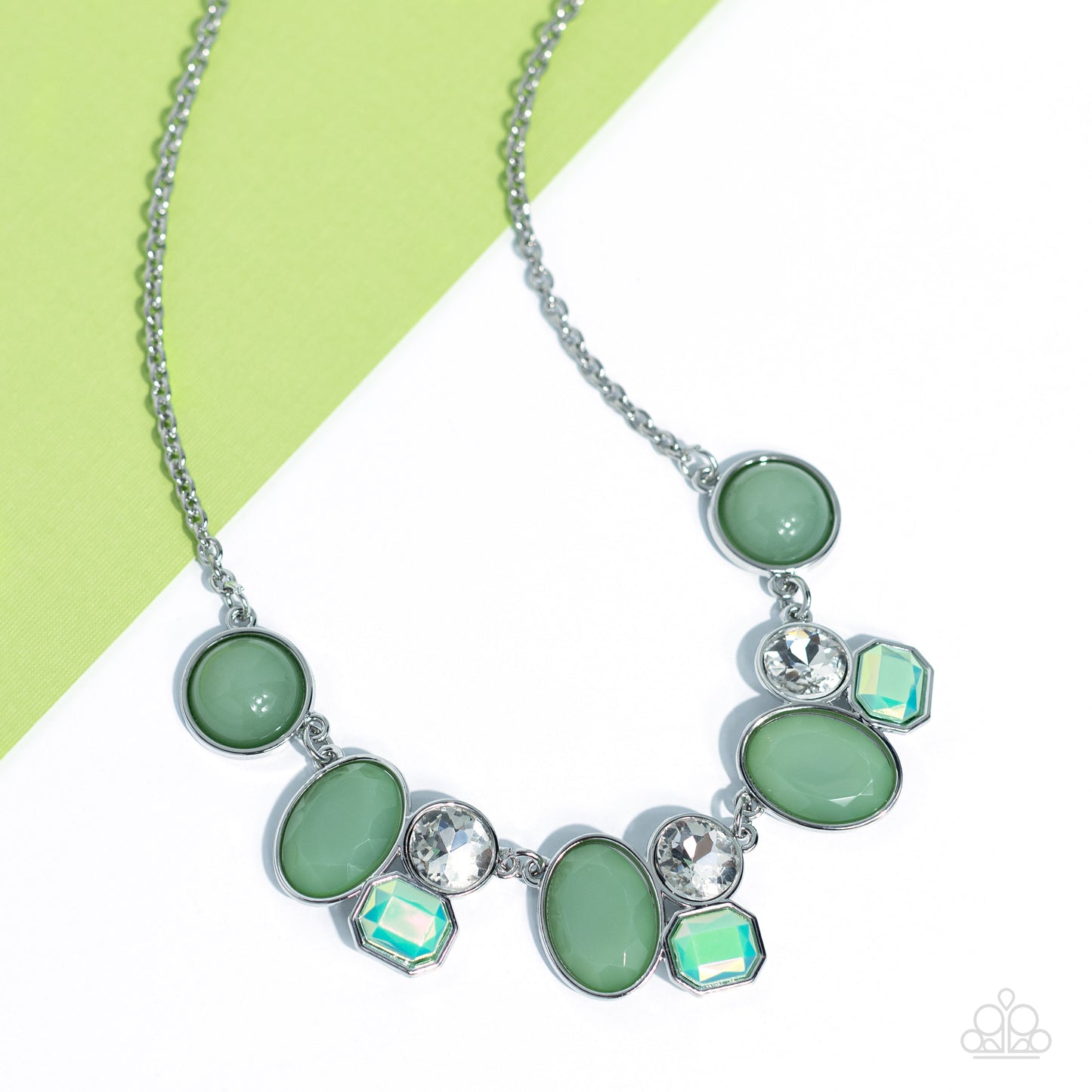 Fantasy World - Green Necklace- Paparazzi Accessories