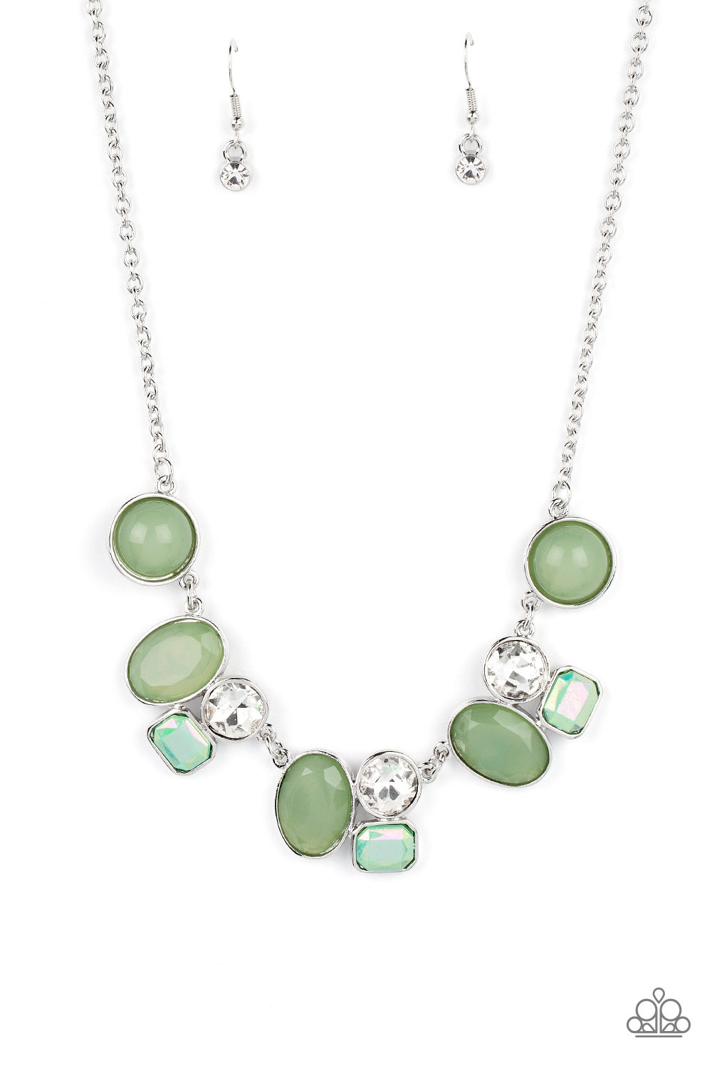 Fantasy World - Green Necklace- Paparazzi Accessories