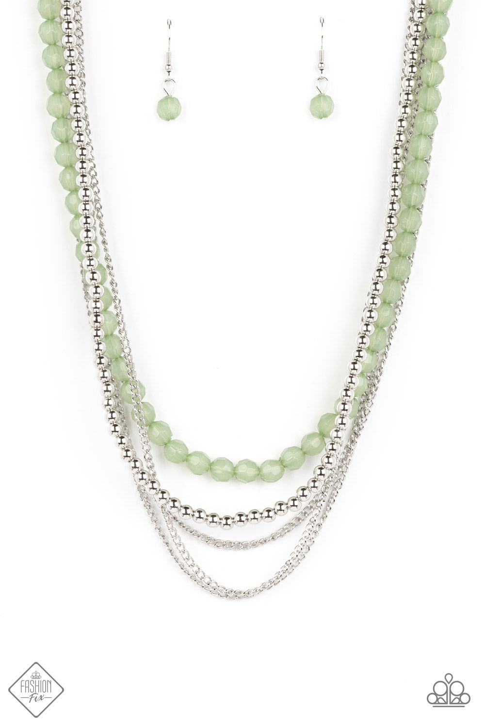 Boardwalk Babe - Green Necklace - Paparazzi Accessories