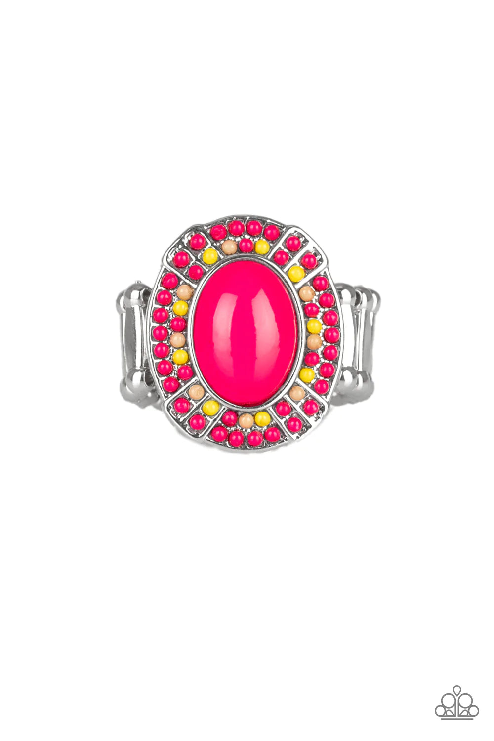 Colorfully Rustic Pink Ring - Paparazzi Accessories