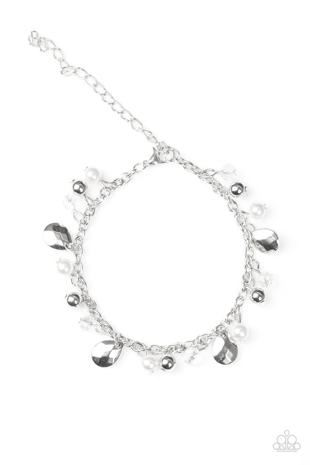Modestly Midsummer White Pearl Bracelet - Paparazzi Accessories