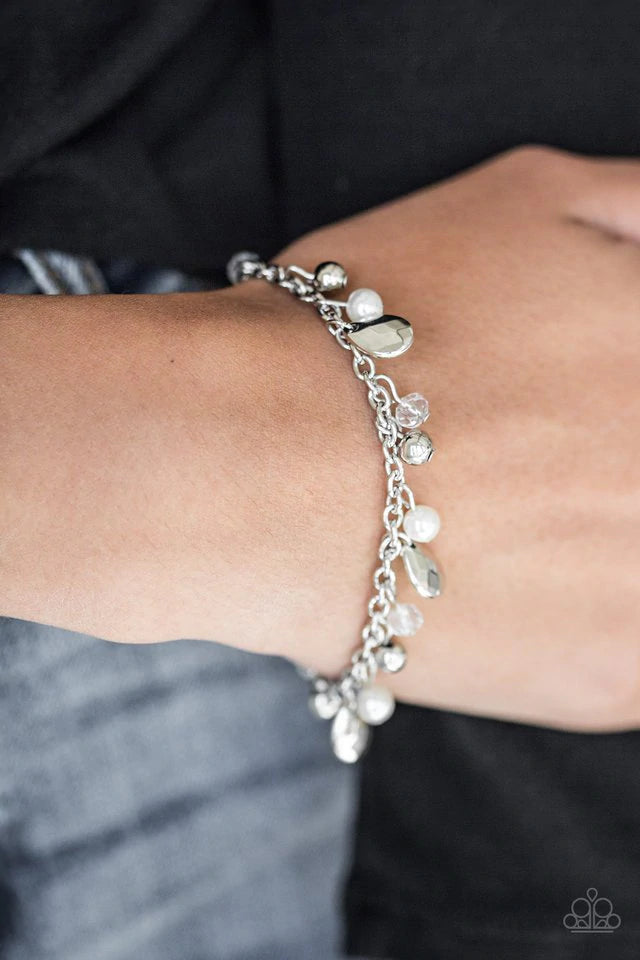 Modestly Midsummer White Pearl Bracelet - Paparazzi Accessories