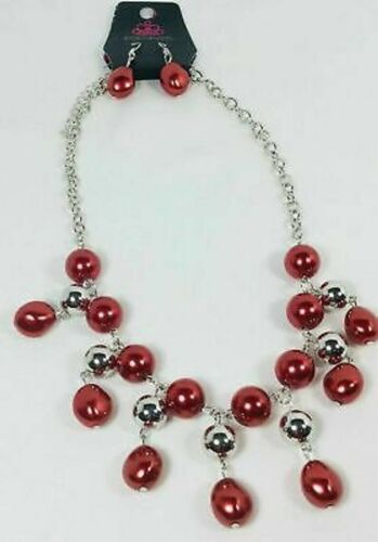 Queen of the Gala - Red - Silver - Paparazzi Accessories