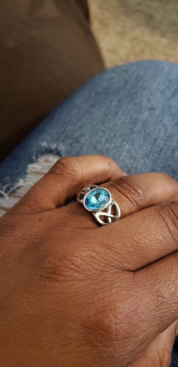 Shimmer Splash Blue Ring - Paparazzi Accessories