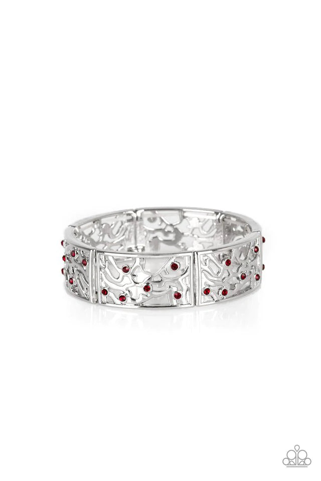 Yours and Vine Red Bracelet - Paparazzi Accessories