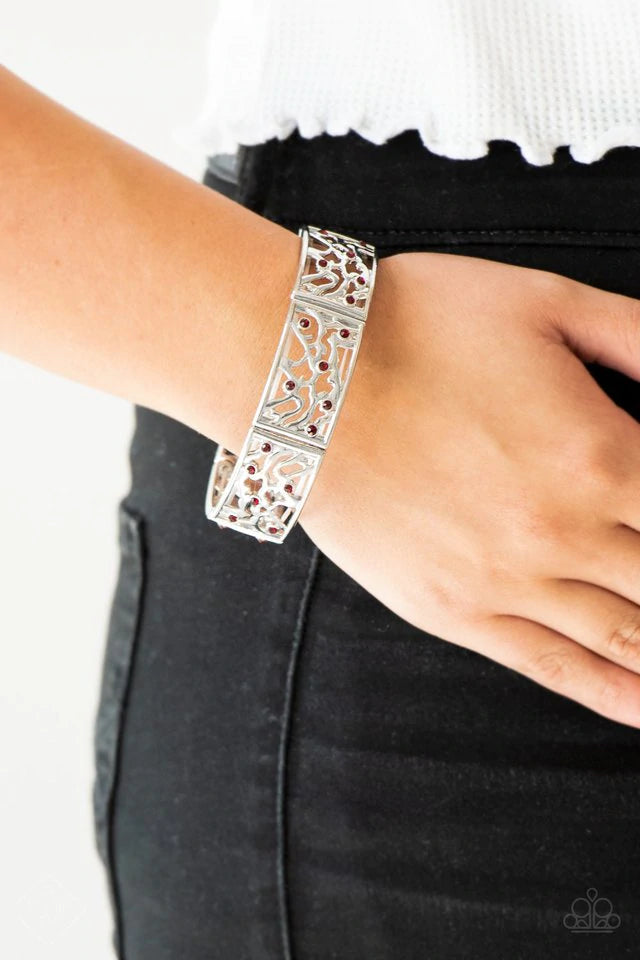 Yours and Vine Red Bracelet - Paparazzi Accessories