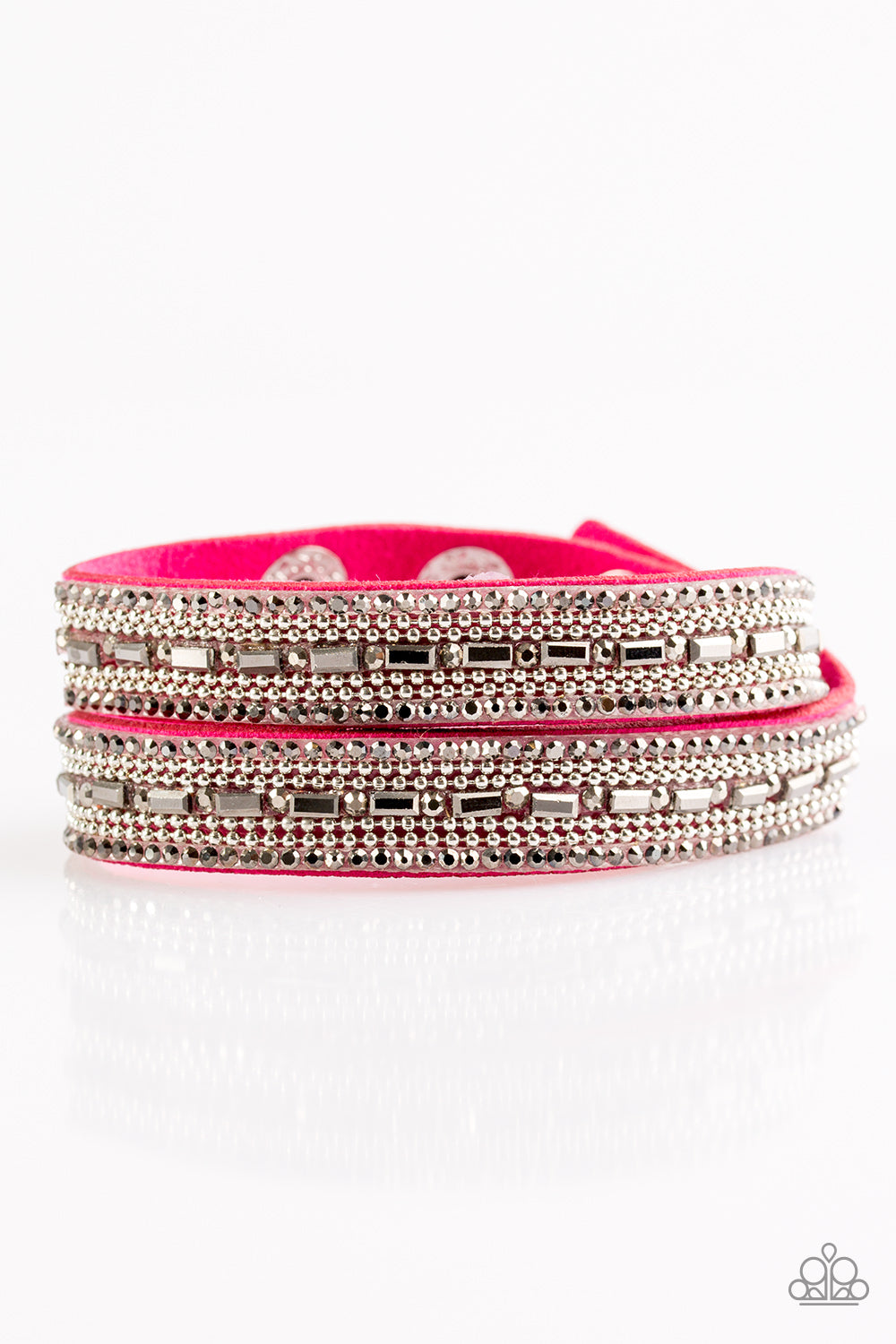 Shimmer and Sass - Pink Bracelet - Paparazzi Accessories