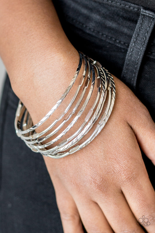 Urban Sprawl - Silver Bracelet - Paparazzi Accessories