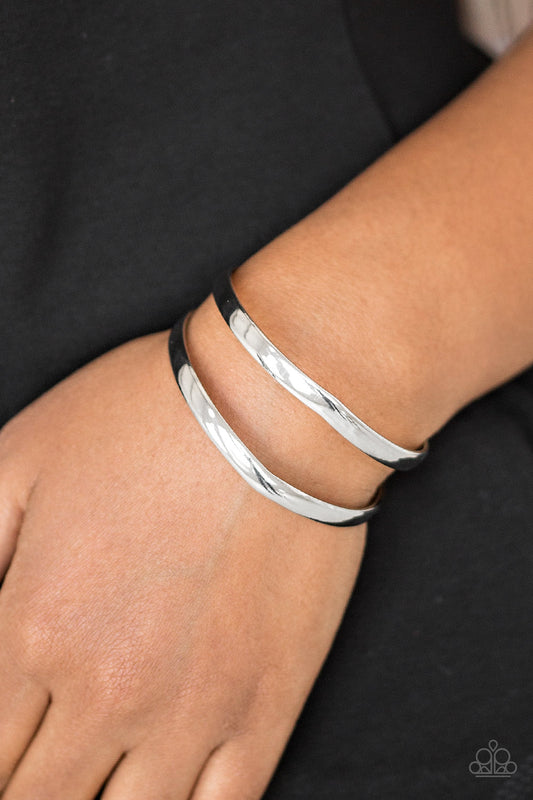 Palm Trees and Pyramid - Silver Bracelet  - Paparazzi Accessories