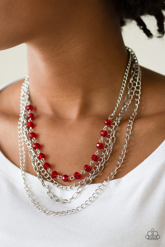 Extravagant Elegance - Red - Paparazzi Accessories