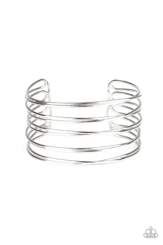 HAUTE Wired - Silver Bracelet - Paparazzi Accessories