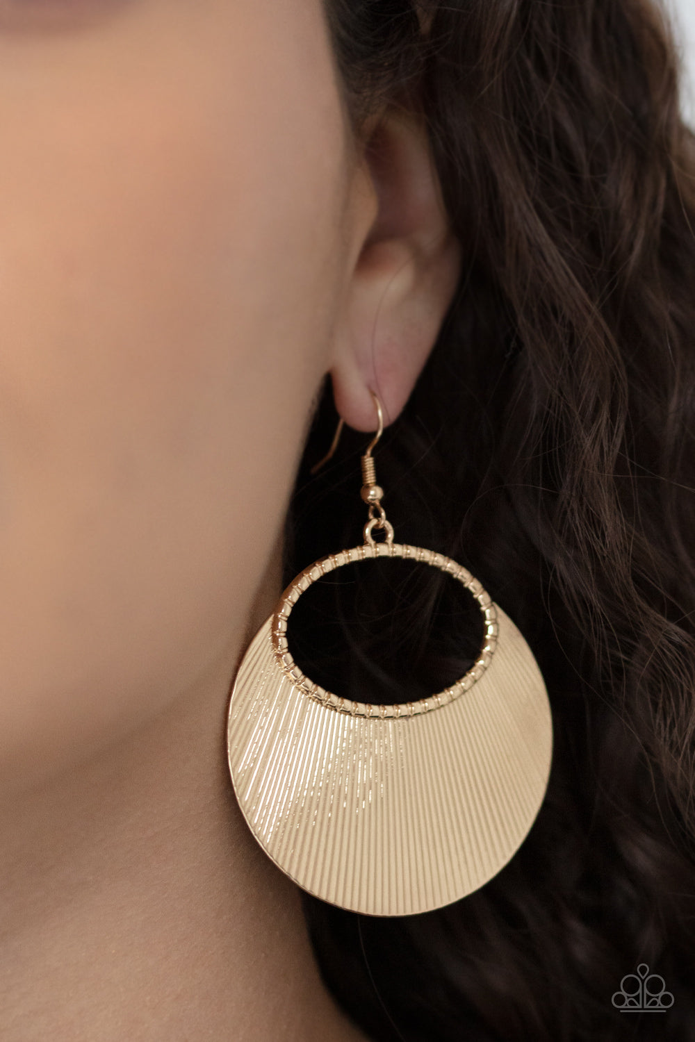Fan Girl Glam - Gold Earrings - Paparazzi Accessories