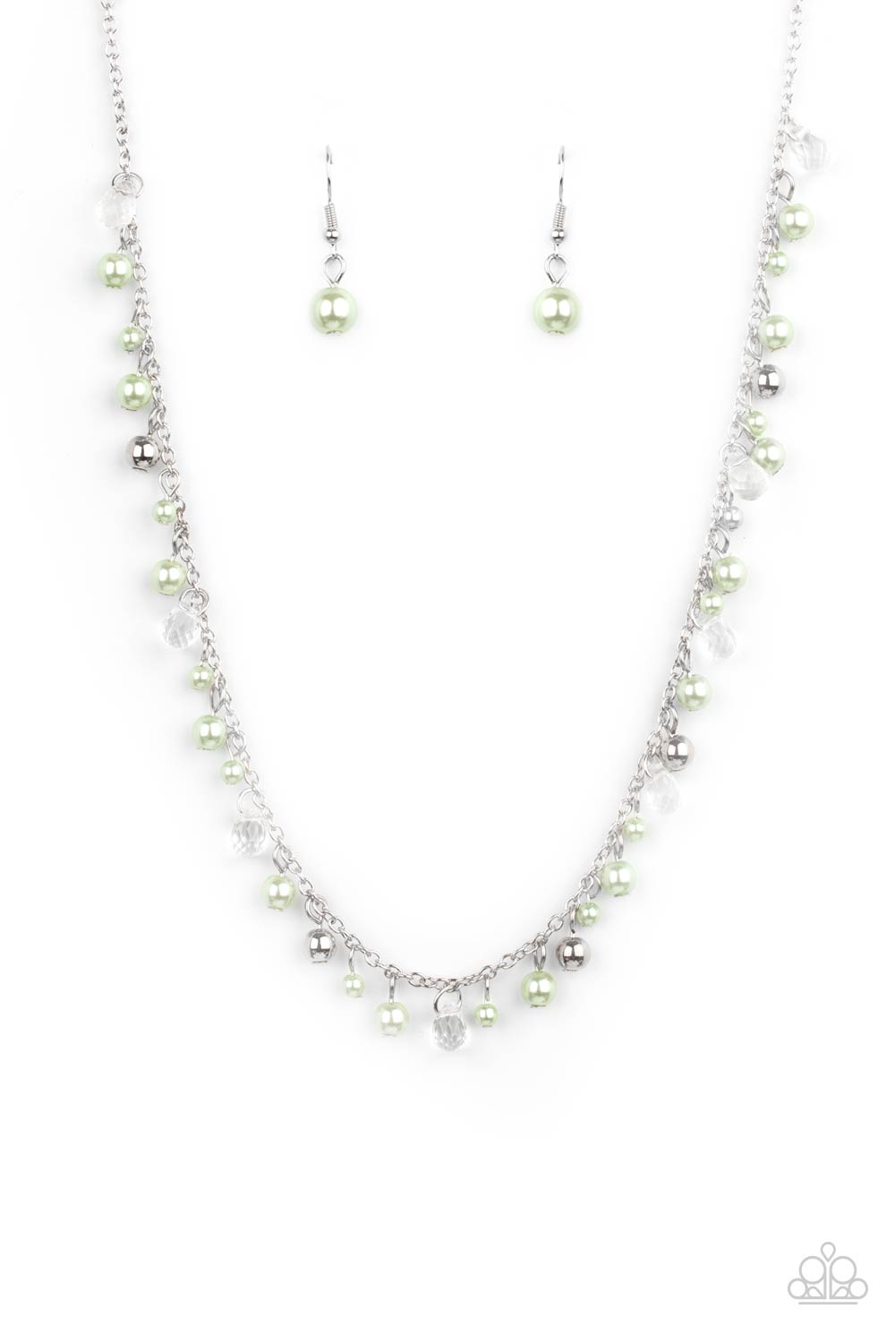 Pearl Essence - Green Necklace - Paparazzi Accessories