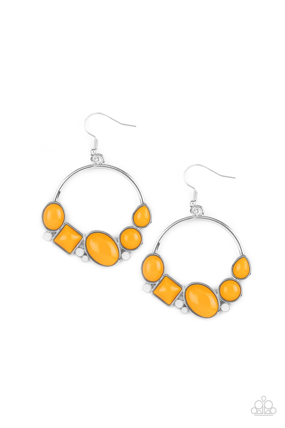 Beautifully Bubblicious - Orange Earrings - Paparazzi Accessories