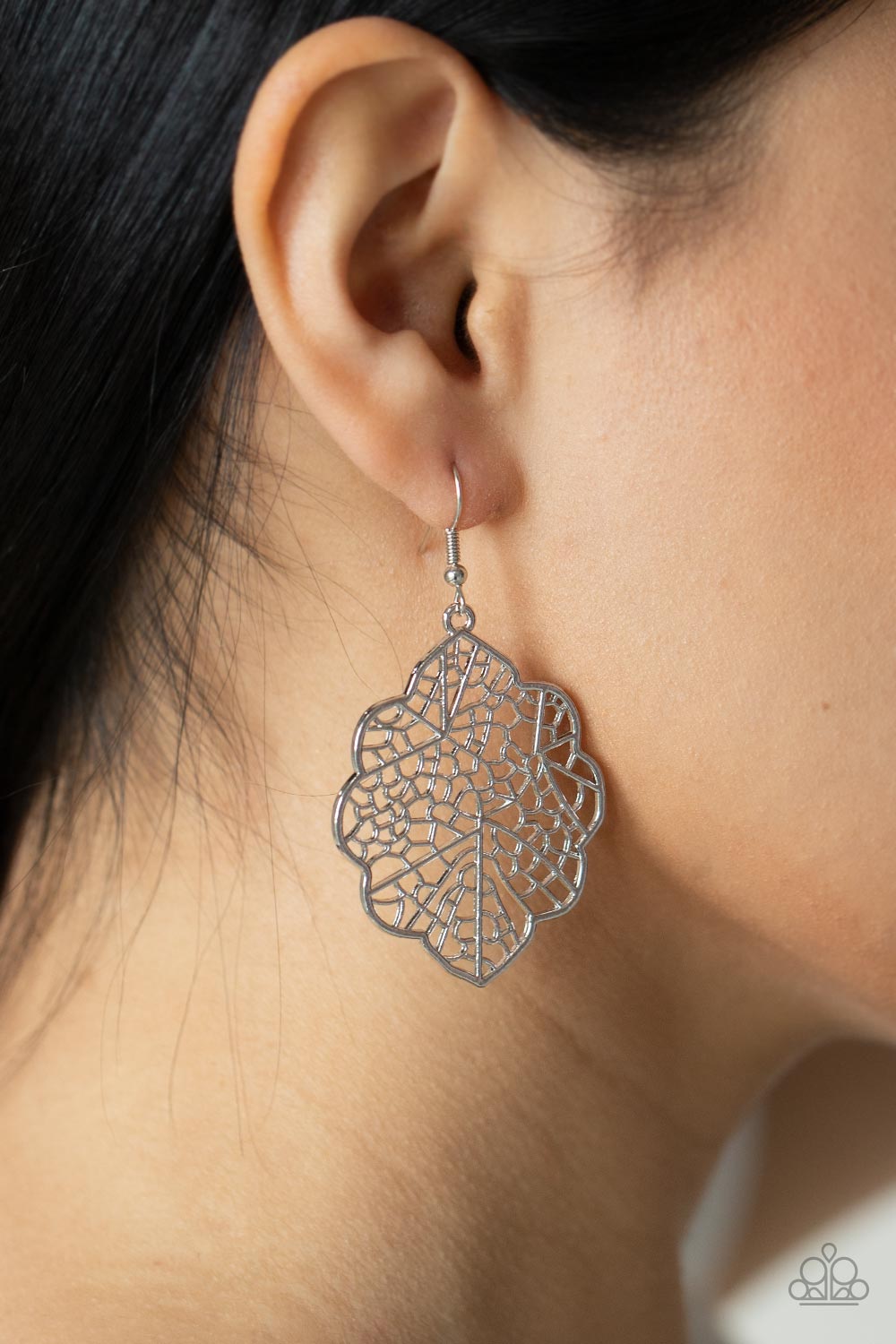 Meadow Mosaic - Silver Earrings - Paparazzi Accessories