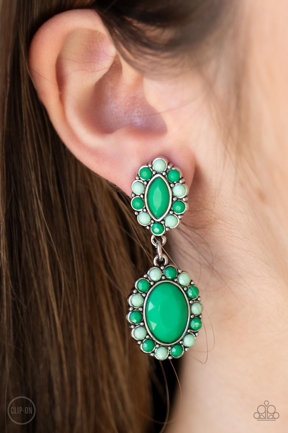 Positively Pampered - Green Earrings - Paparazzi Accessories