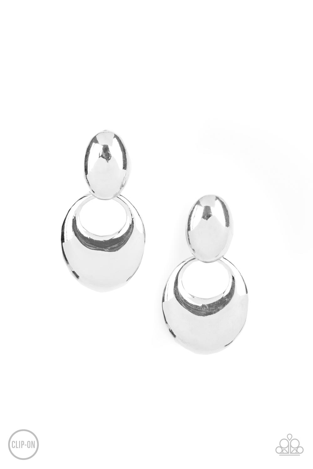 Urban Artistry - Silver Earrings Clip On - Paparazzi Accessories