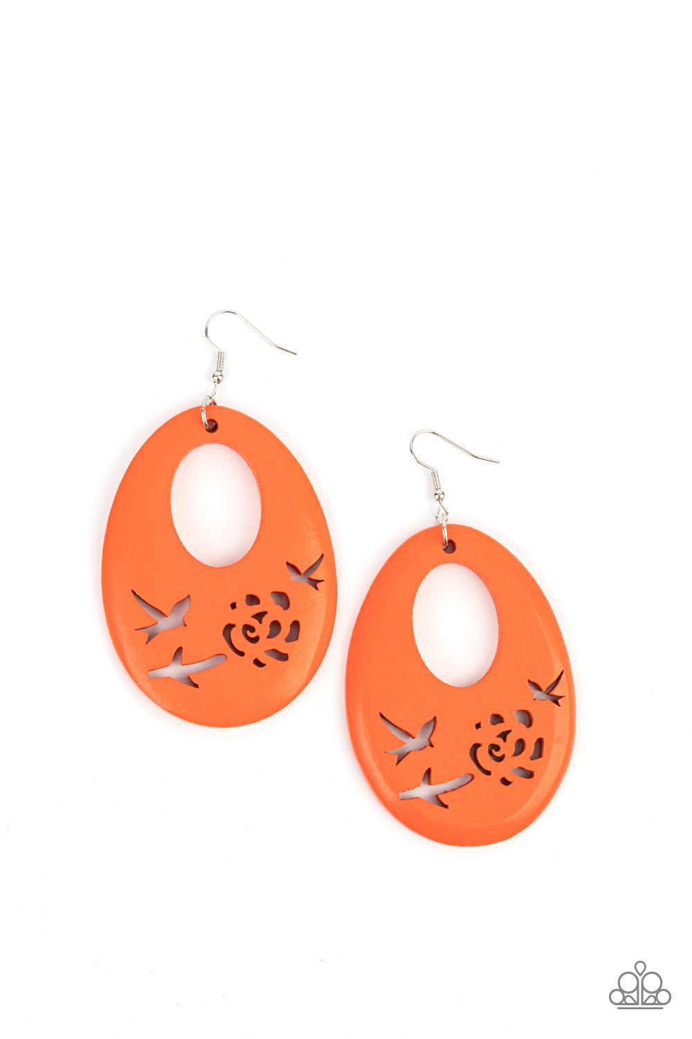 Home TWEET Home - Orange Earrings - Paparazzi Accessories