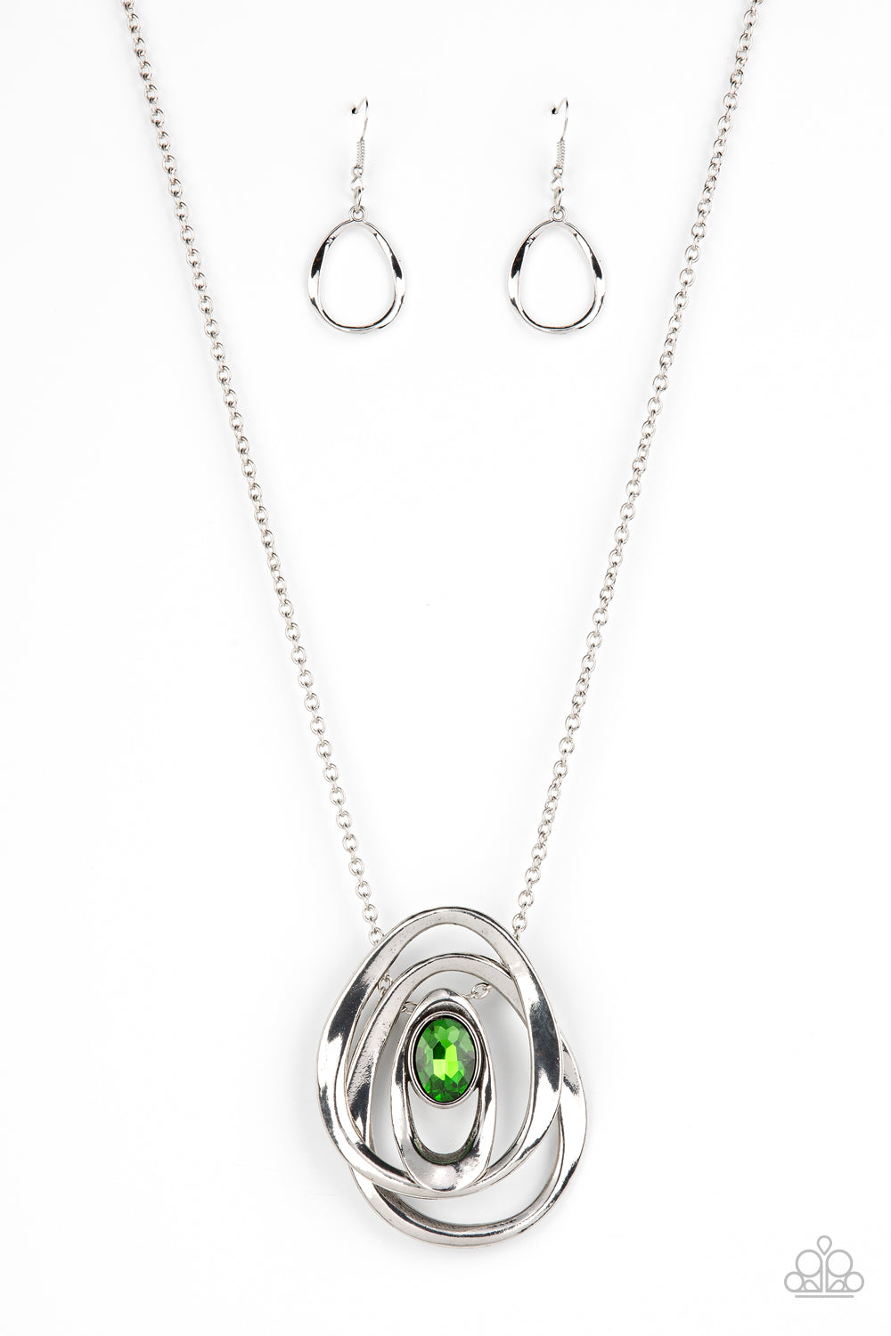 Luminous Labyrinth - Green Necklace - Paparazzi Accessories