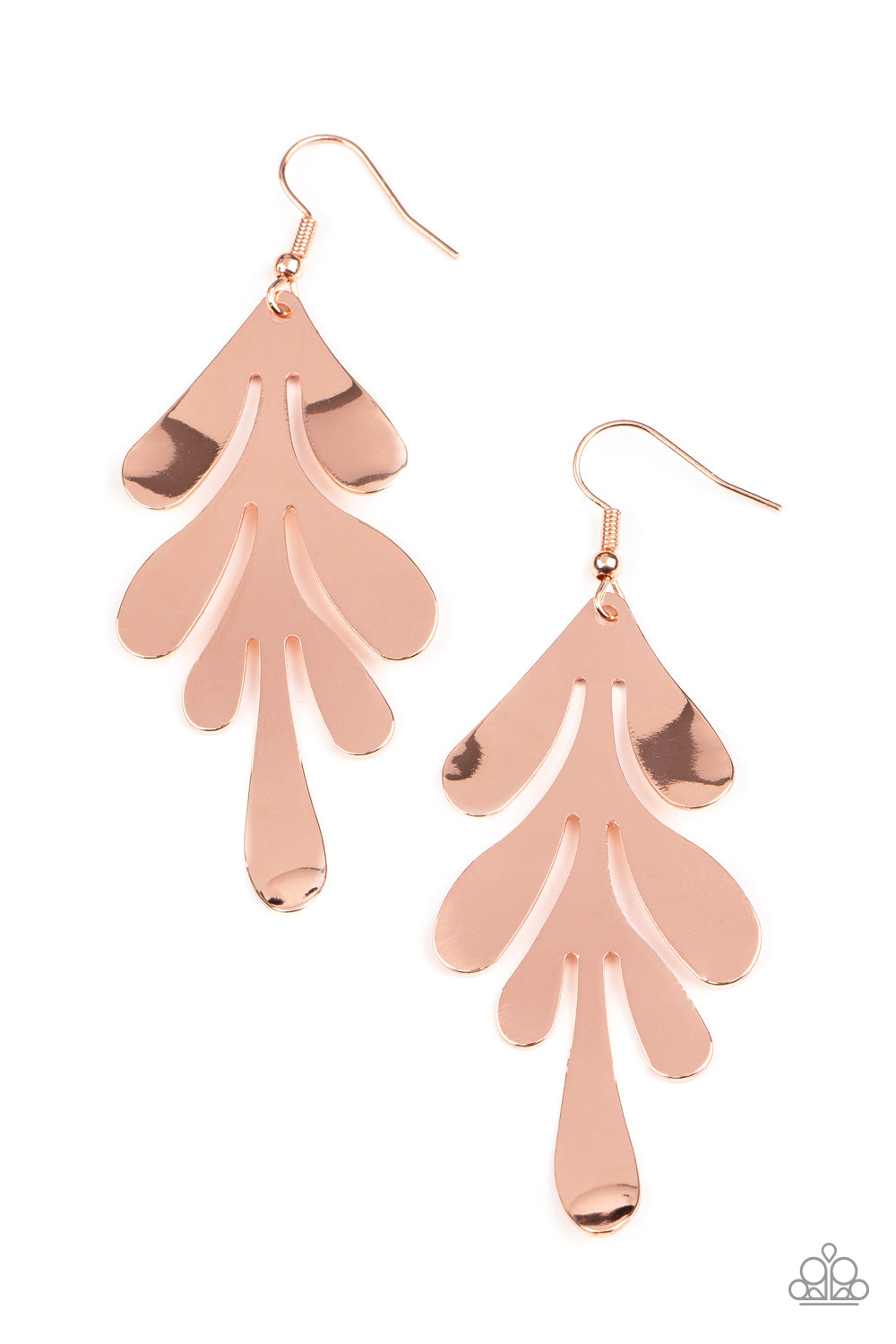 A FROND Farewell - Copper Earrings - Paparazzi Accessories