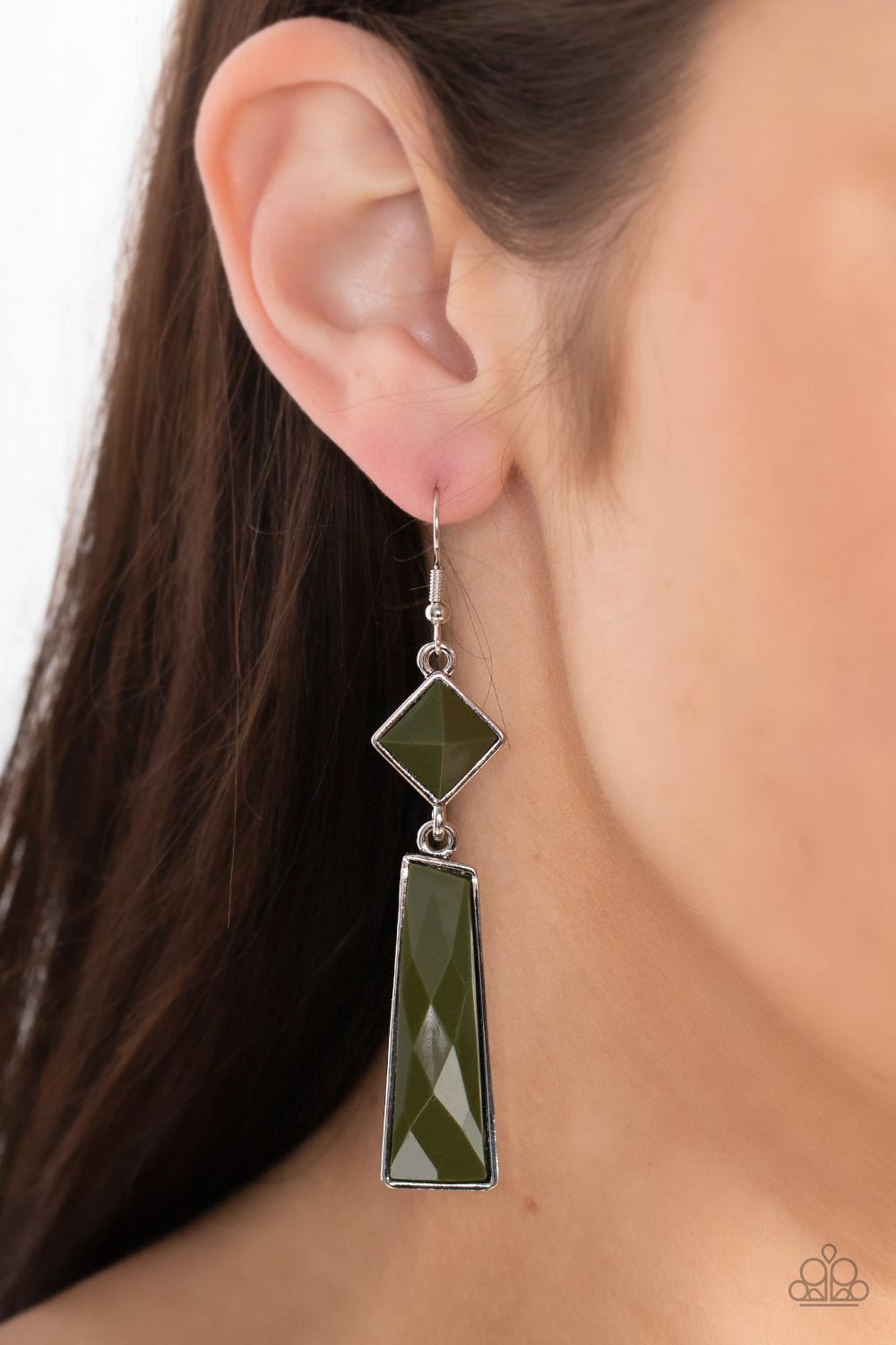 Hollywood Harmony - Green Earrings - Paparazzi Accessories