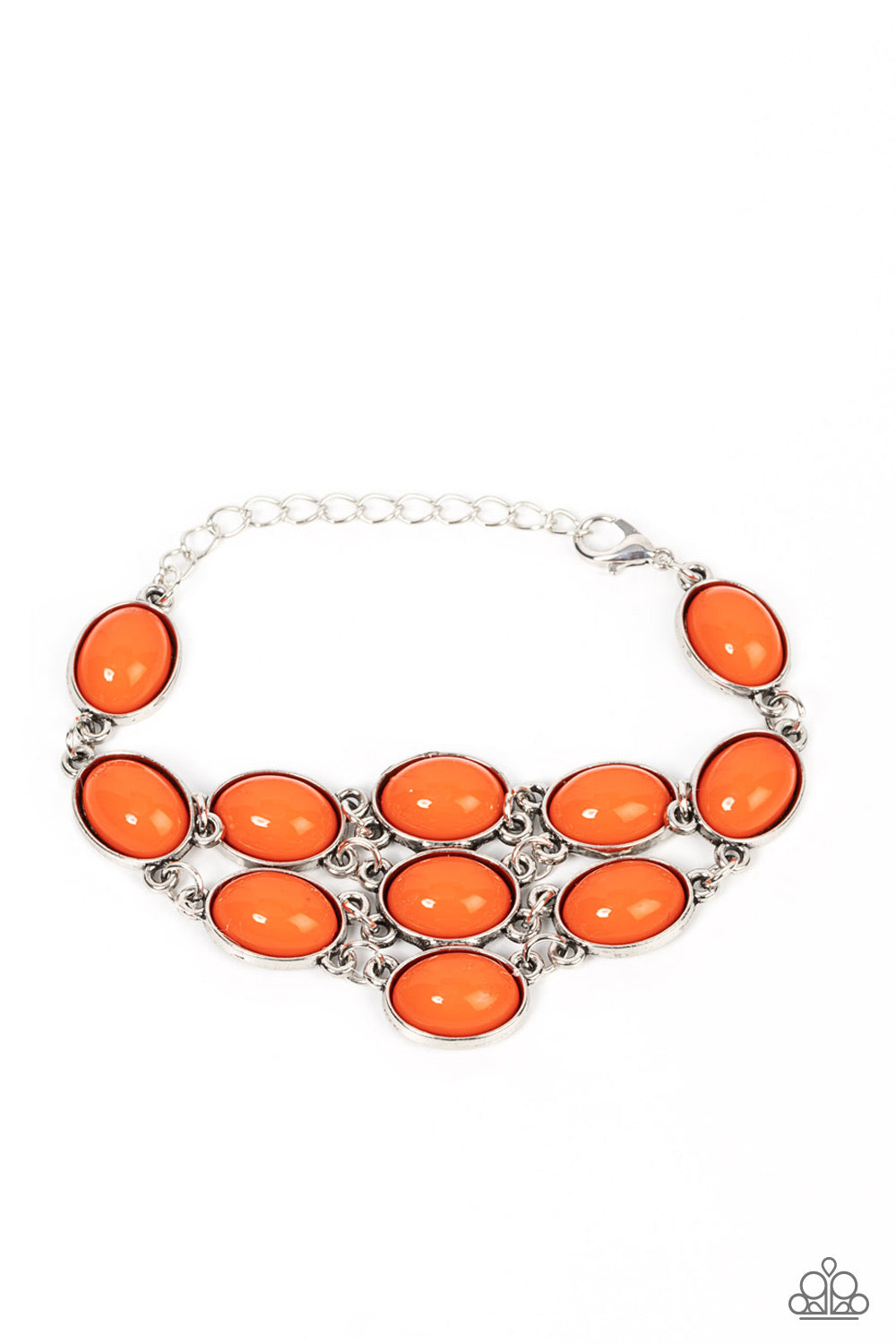 Color Wheel Garden - Orange Bracelet - Paparazzi Accessories