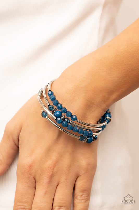Whimsically Whirly - Blue Bracelet - Paparazzi Accessories